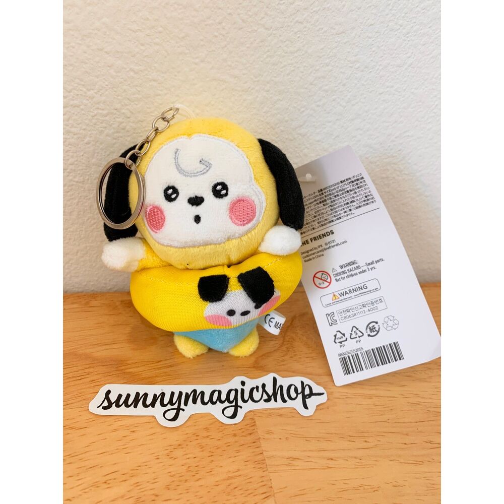 BTS BT2 Line Friends Plush Keychain Pool Splash Chimmy Jimin